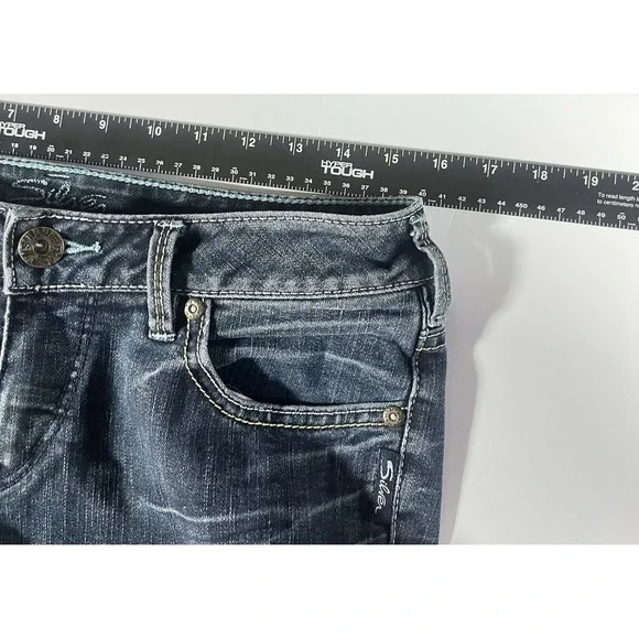 Womens Silver Jeans Aiko Boot Cut 29x31 Dark Wash Blue Denim - Picture 5 of 13